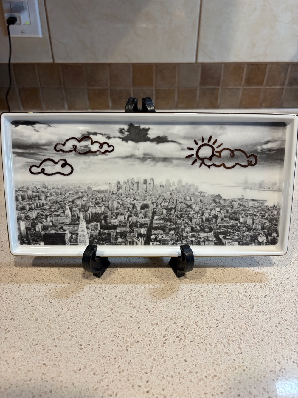 Kate Spade x Lennox NIB “Spirit of Adventure Cityscape Porcelain Tray